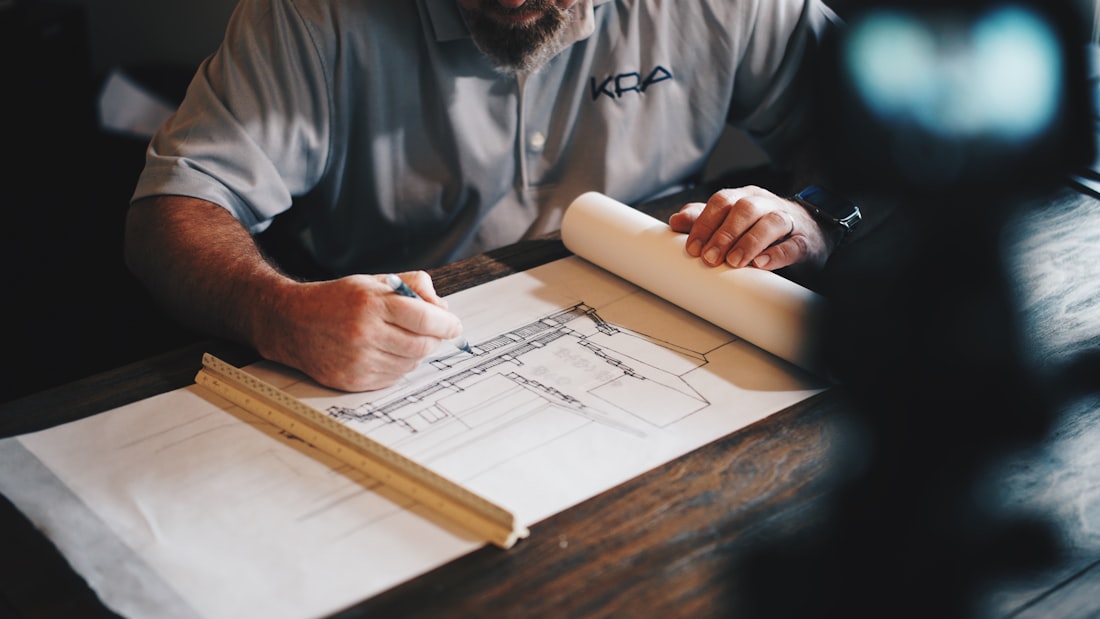 Plans d'exécution annotés à la main